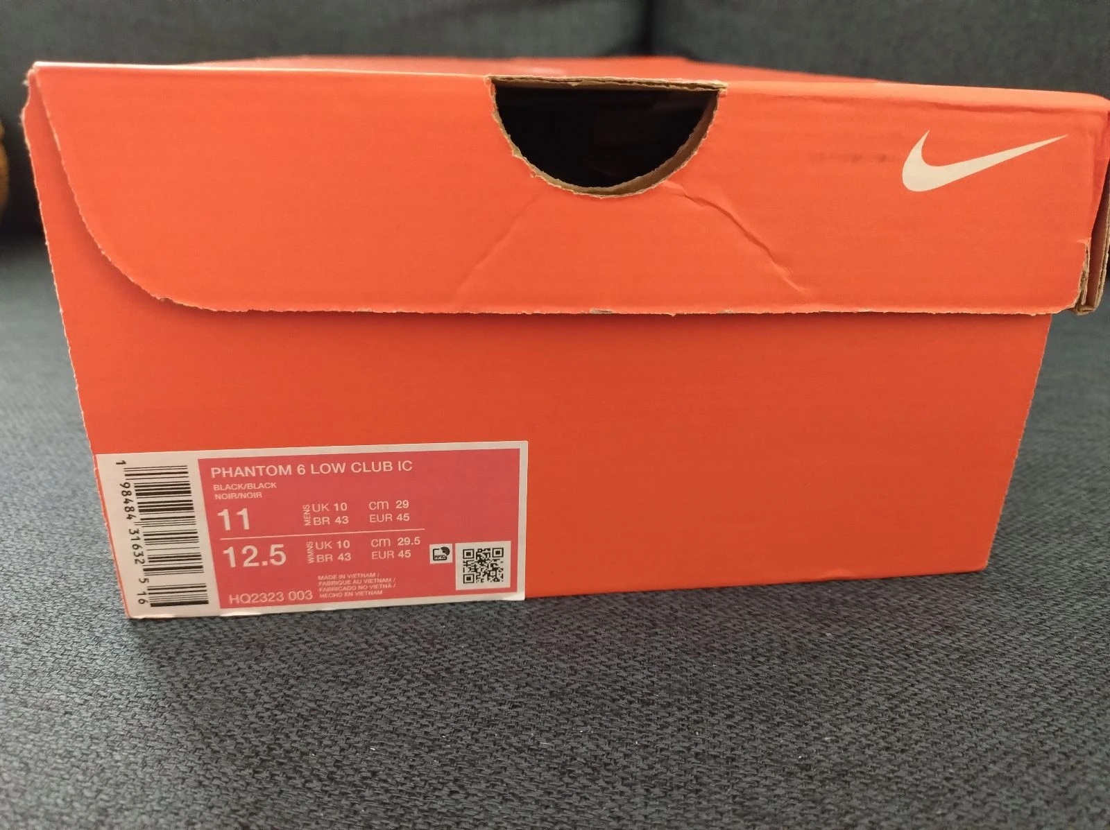 Futsal schoenen Nike Phantom 6 Low Club IC Black/Black – Nieuw 45 – photo 7